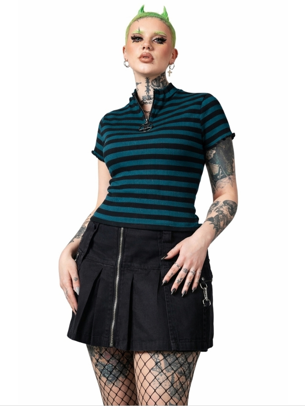 Killstar Malkin Crop Top [Green]
